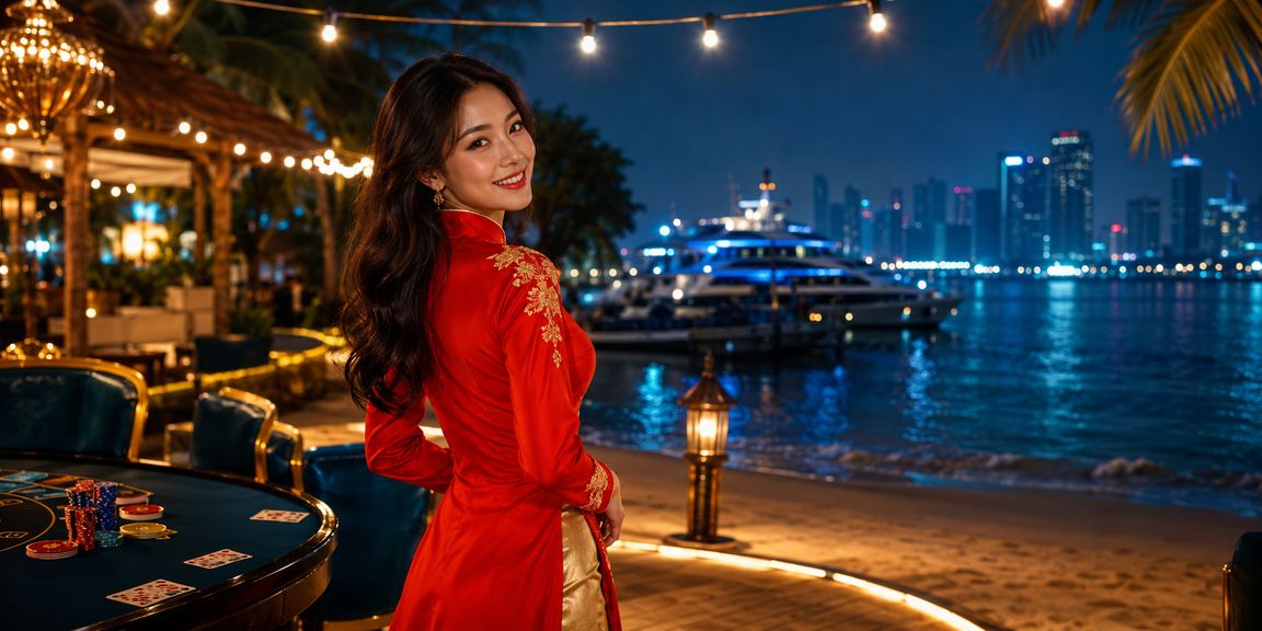 Người phụ nữ mặc áo dài tham gia trò chơi bài tại Hà Nội trong không gian truyền thống